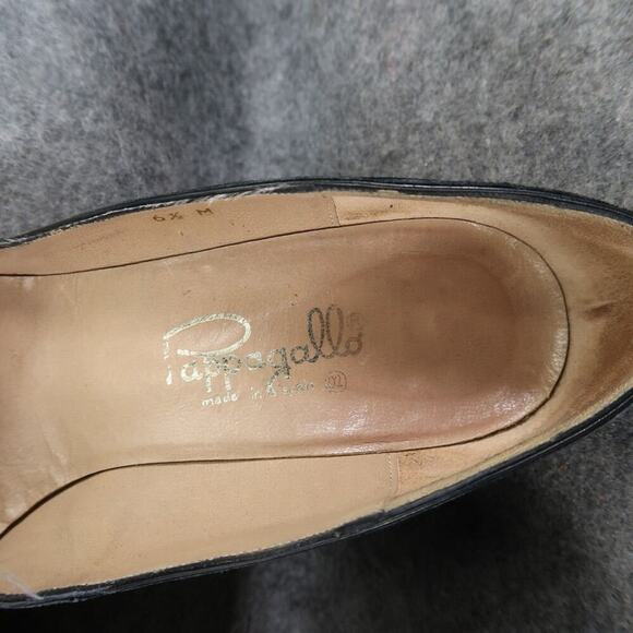 Pappagallo Shoes Womens 6.5 Pump Heel Fashion Leather Formal Classic Black Retro - Picture 8 of 16